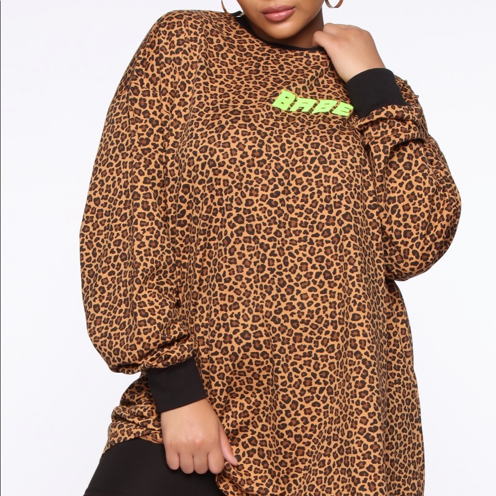 Fashion Nova Babe Leopard Print Shirt!